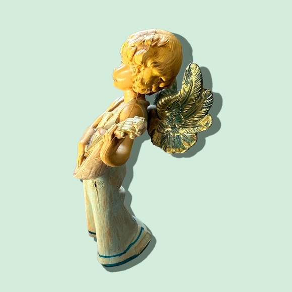 Charming Vintage Fontanini Angel Figurine with Mandolin Depose Italy - Picture 3 of 6